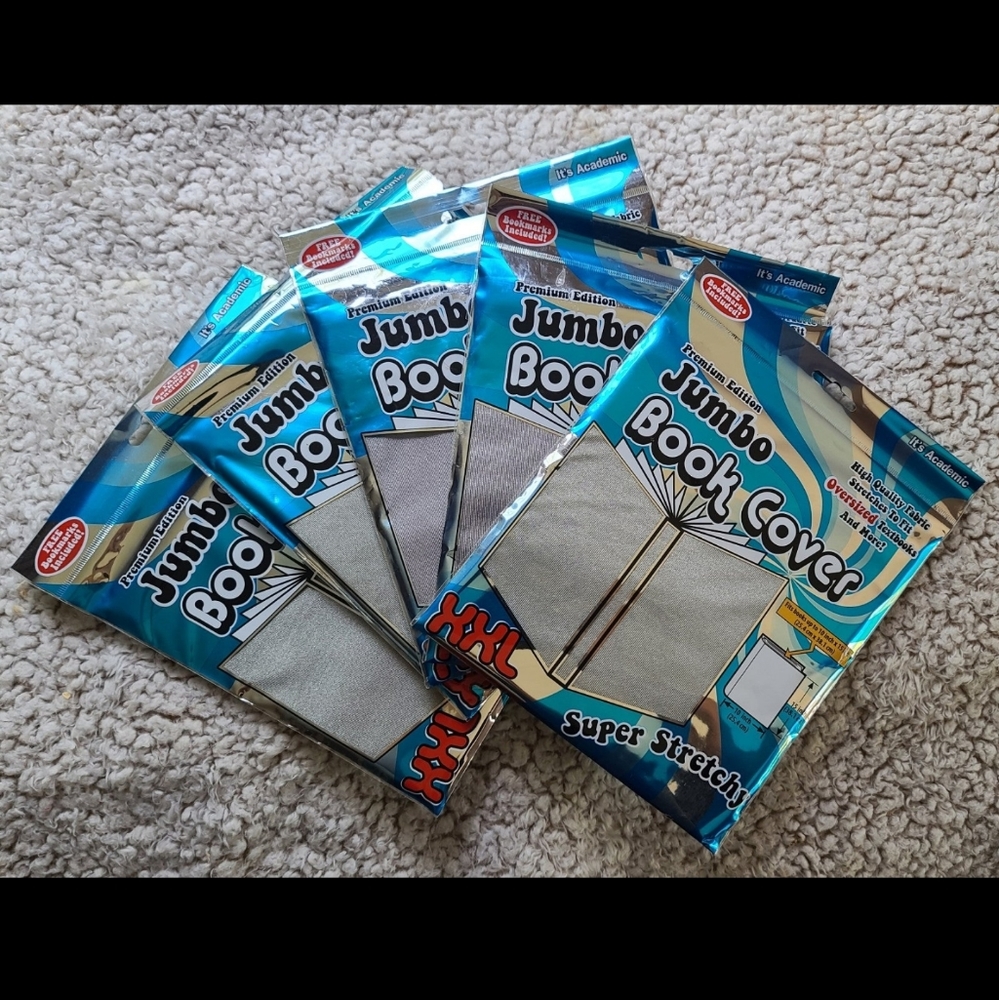 5 XXL Jumbo Book Covers School Supplies
